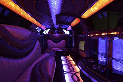 Limo rental with built-in bar areas