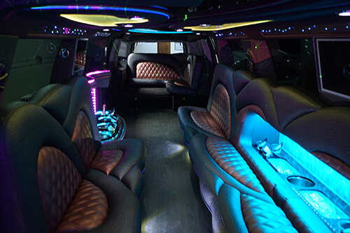 Escalade limo interior