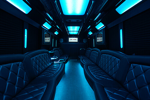 Party Bus with moody lighting