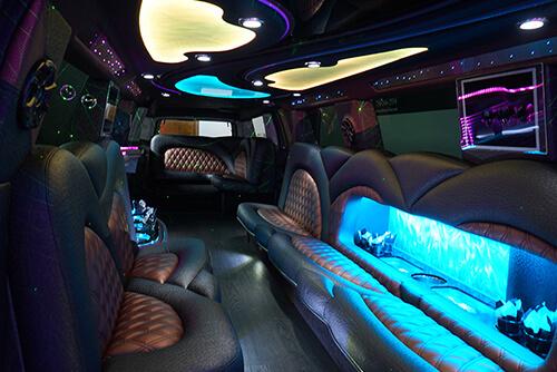 Elegant limo interior