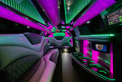 luxury limo rental interior