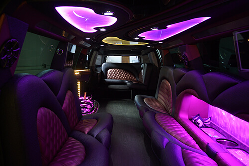 Plush limo interior