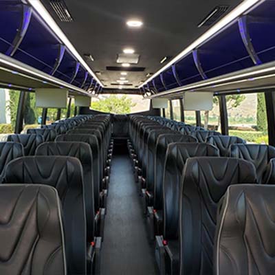 charter bus leather seats