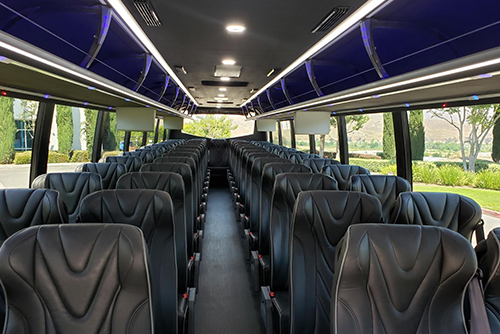 interior charter bus