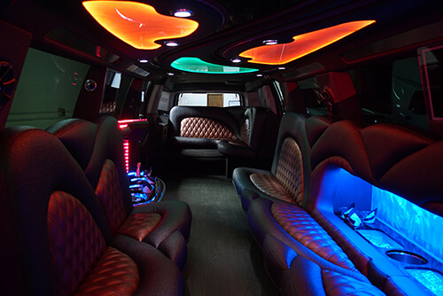 luxurious limousine interior